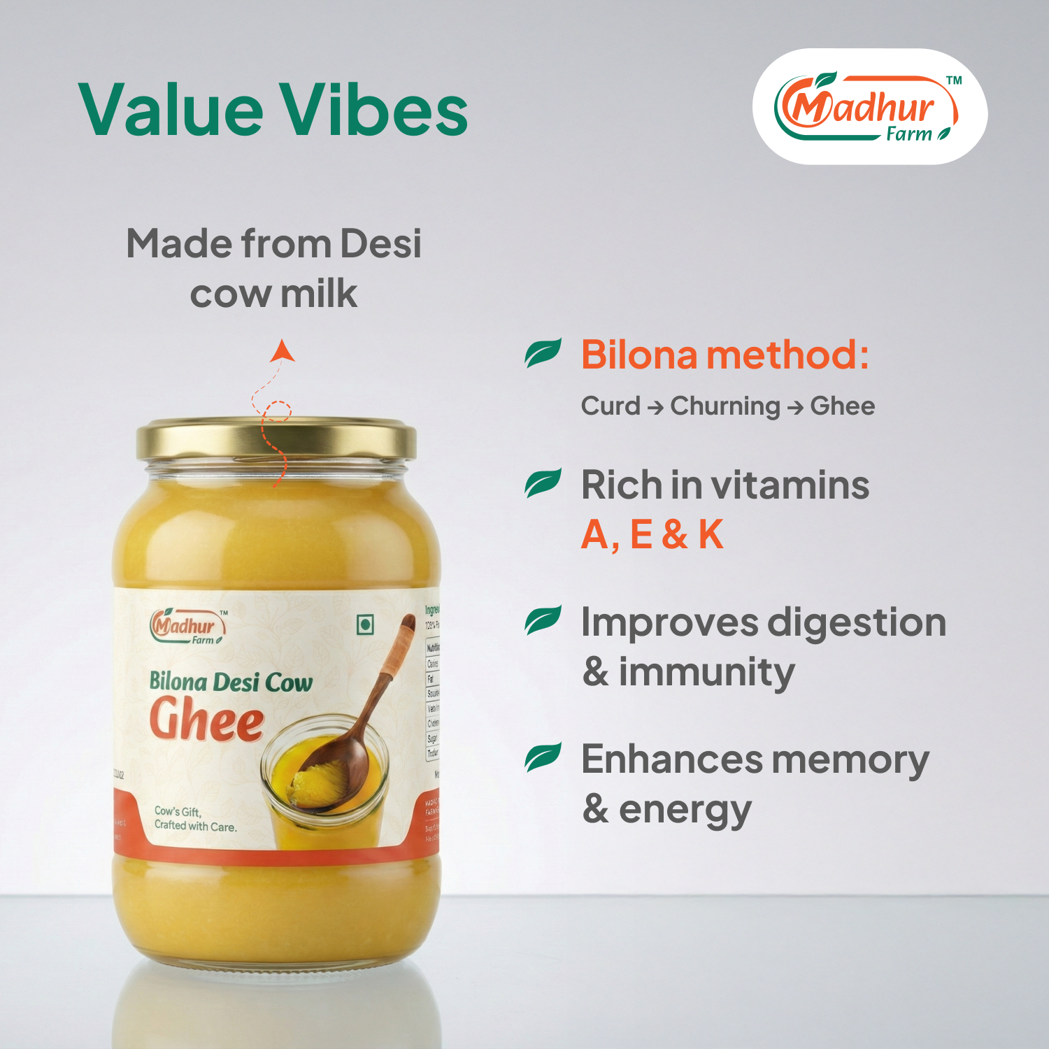 Madhur Farm Pure Desi Cow Ghee