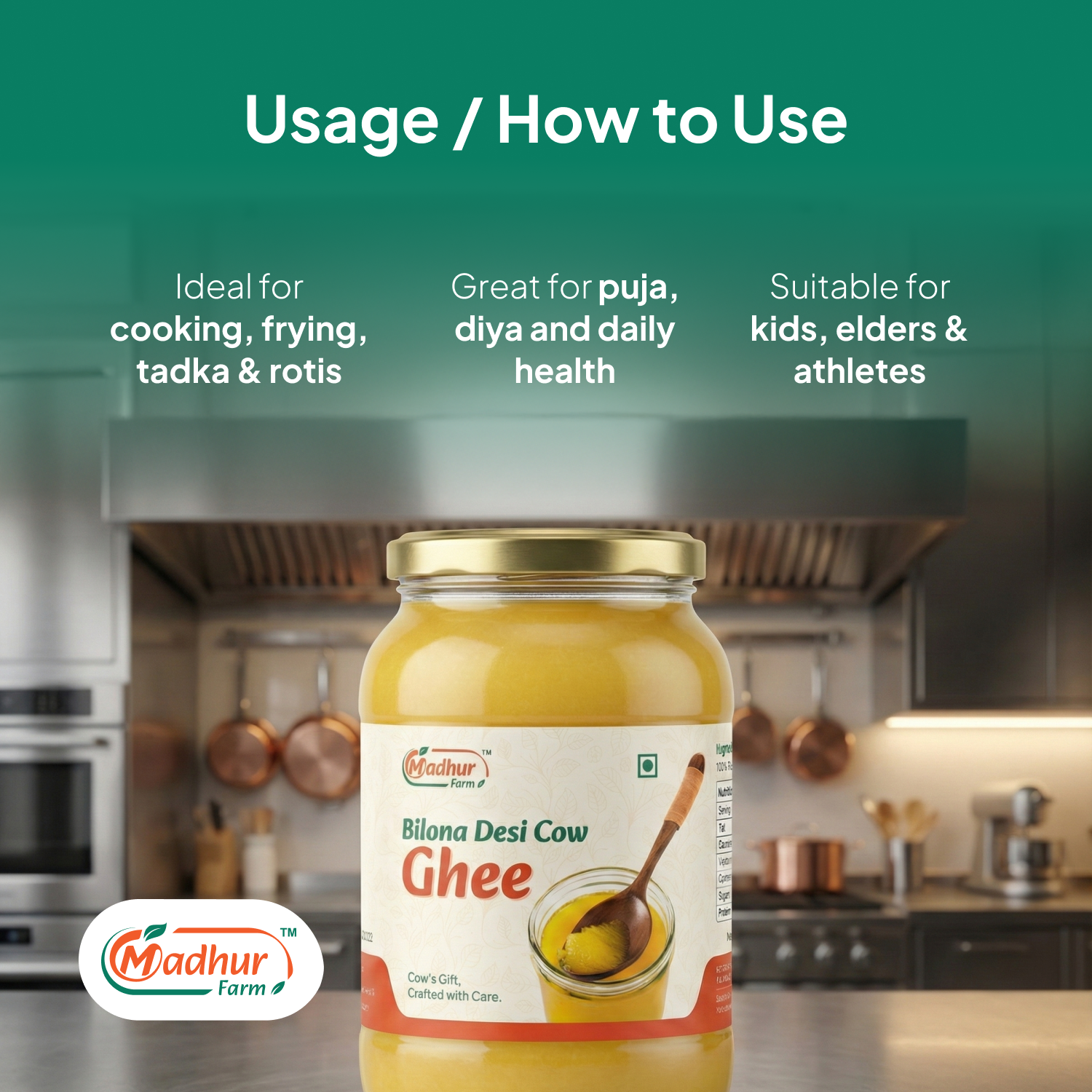 Madhur Farm Pure Desi Cow Ghee