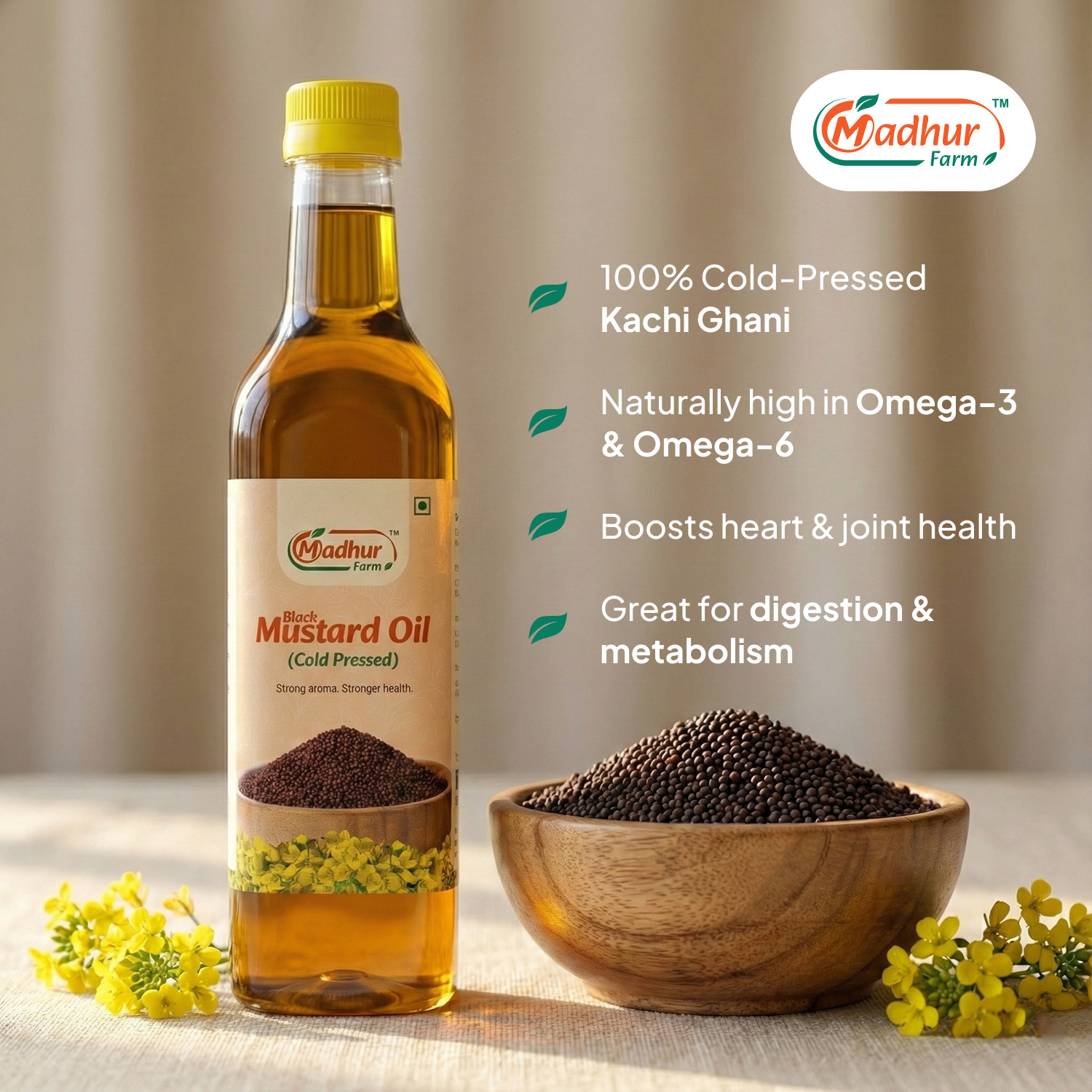 Madhurfarm Woodpress Mustard Oil