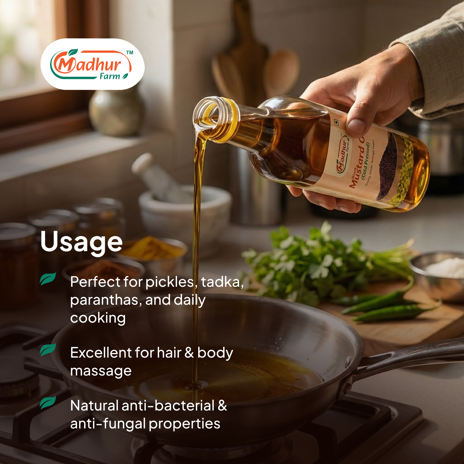 Madhurfarm Woodpress Mustard Oil