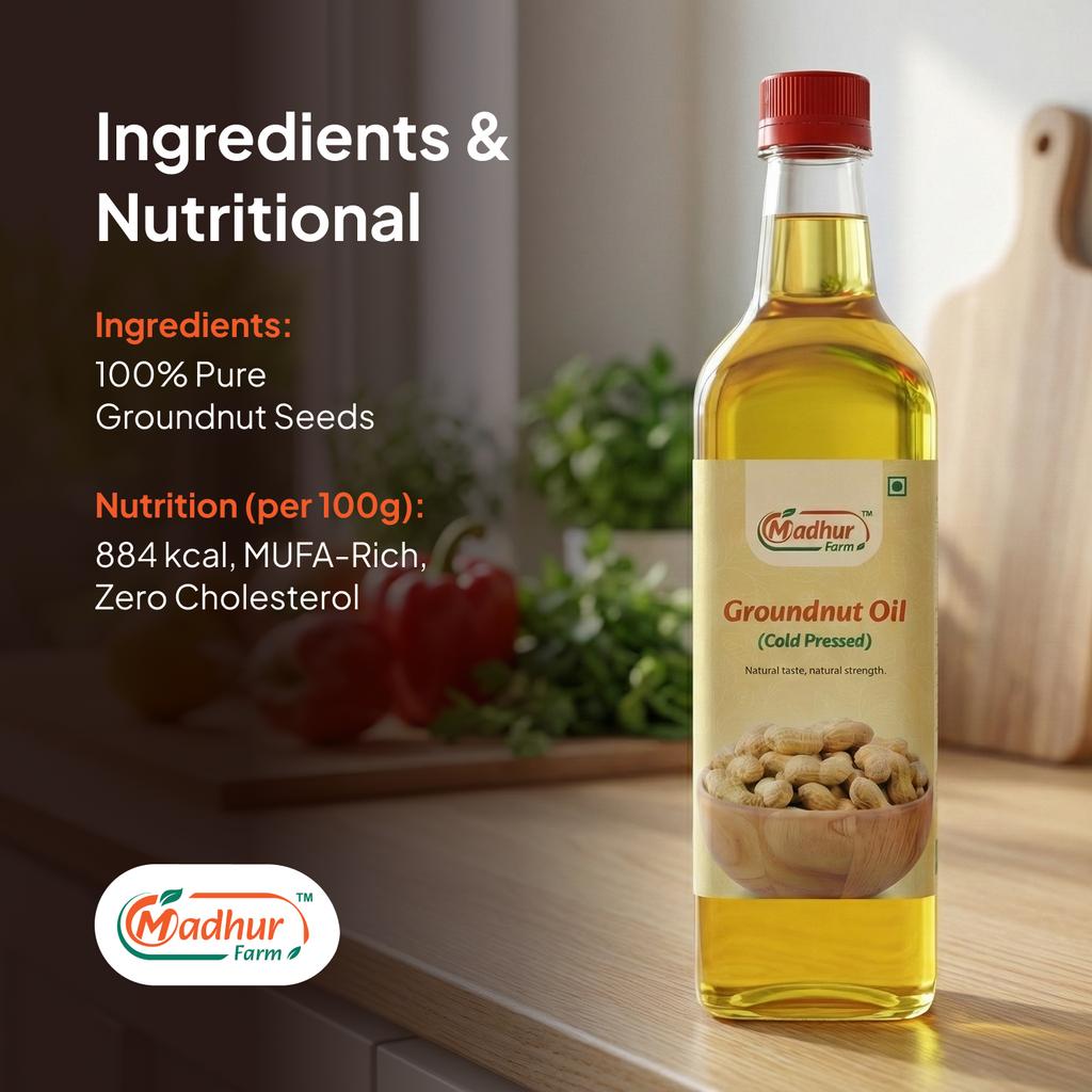Madhurfarm Woodpress Groundnut Oil