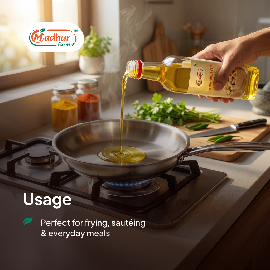 Madhurfarm Woodpress Groundnut Oil 500 ML