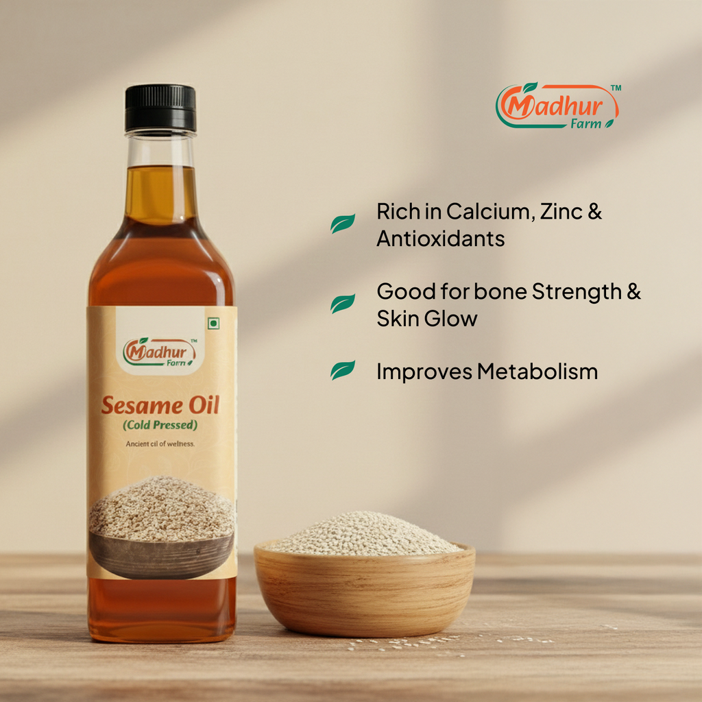 Madhur Farm Woodpress Sesame Oil 500 ML