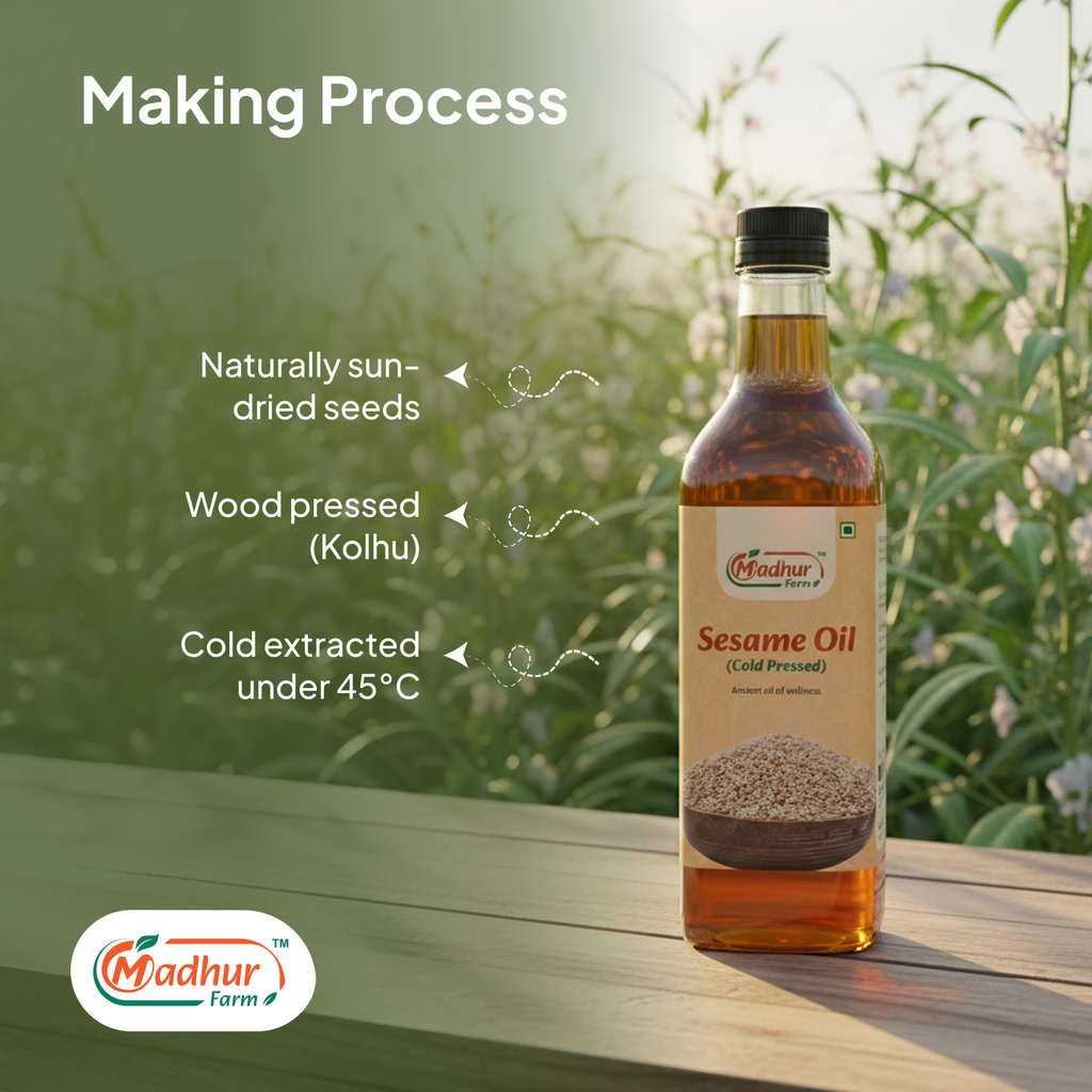 Madhur Farm Woodpress Sesame Oil 500 ML