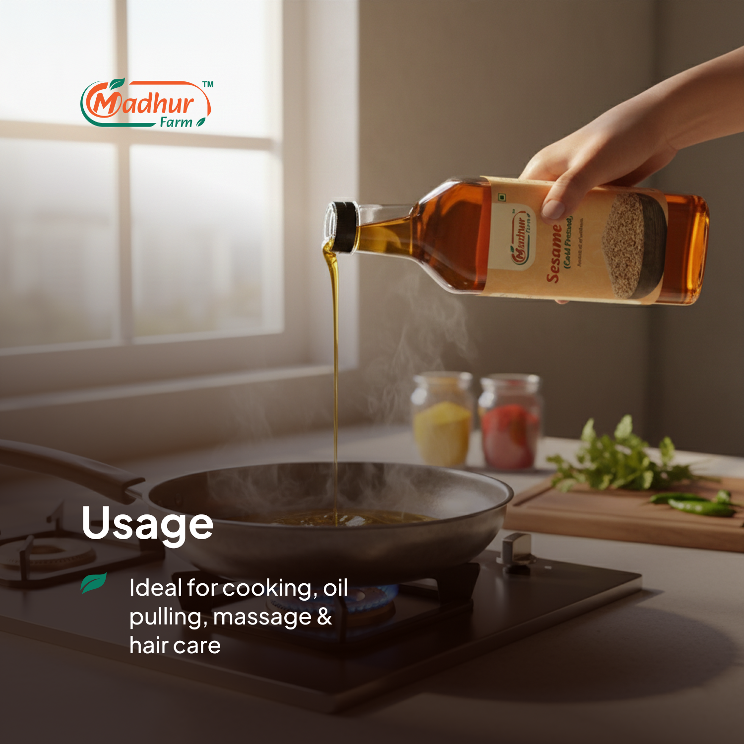Madhur Farm Woodpress Sesame Oil 500 ML