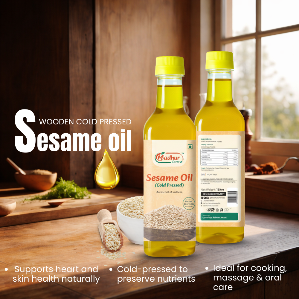 Madhurfarm Woodpress Sesame Oil 1 Liter