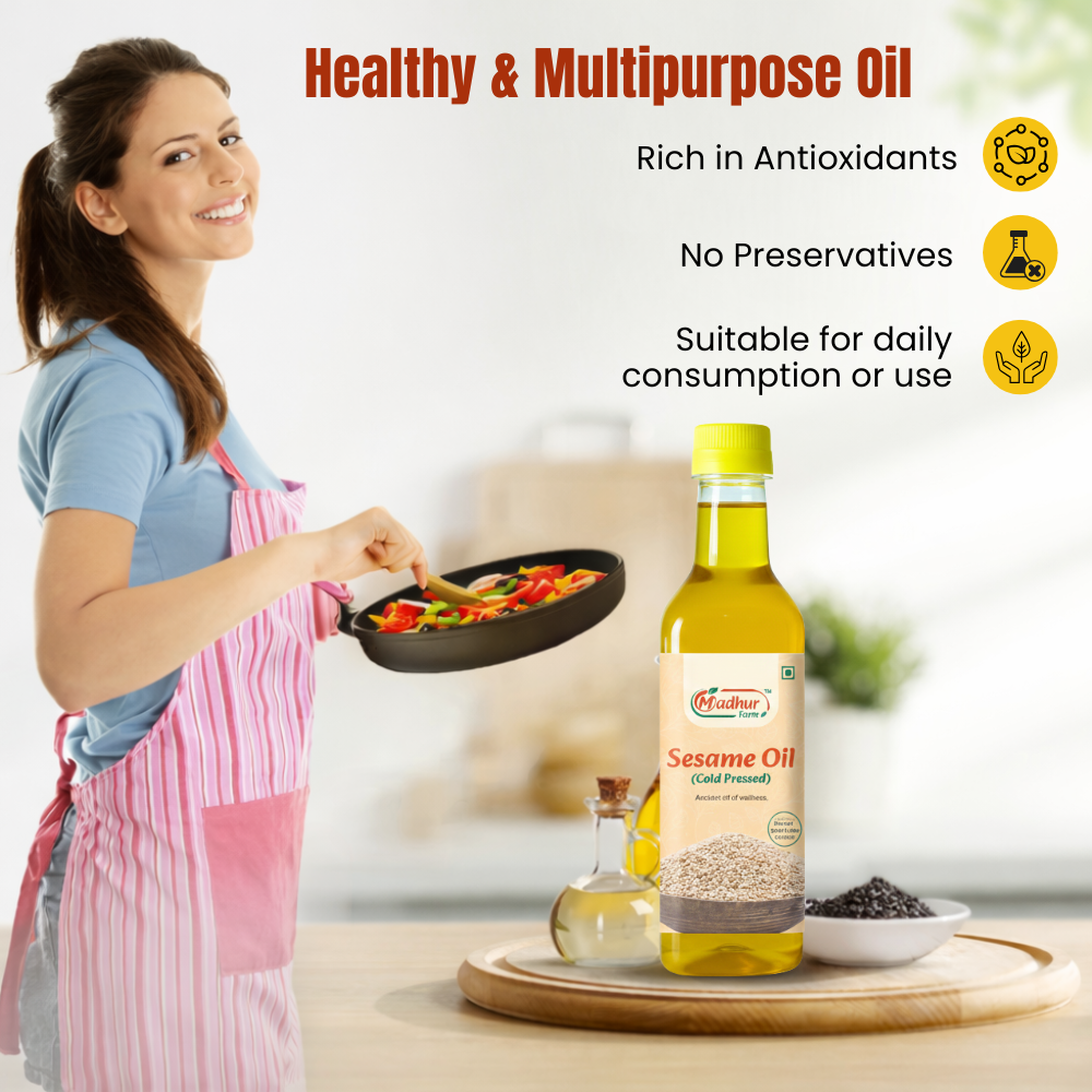 Madhurfarm Woodpress Sesame Oil 1 Liter